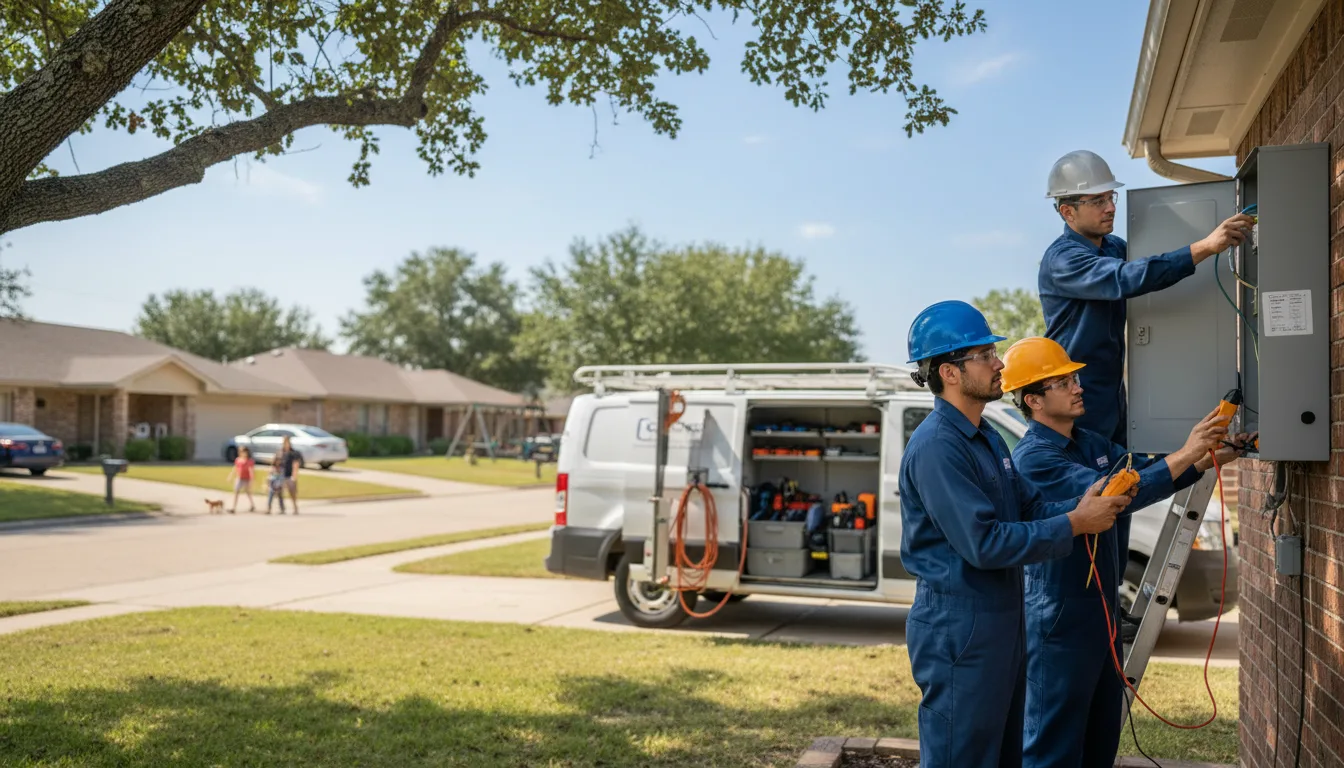 Certified electrician providing emergency electrical services in Vici, OK